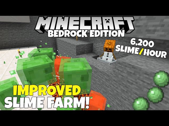 Minecraft Bedrock: Improved SLIME FARM Tutorial! 6,200 Slime/Hour! MCPE Xbox PC Switch