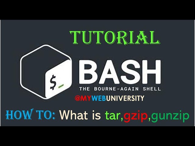 Linux Tutorial (How To: What is tar, gzip and gunzip )