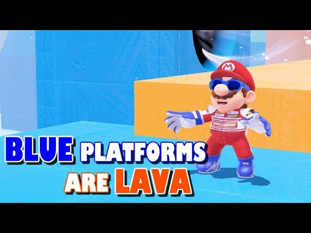 New Floor is Lava Challenge - No Blue Platforms | Super Mario Odyssey