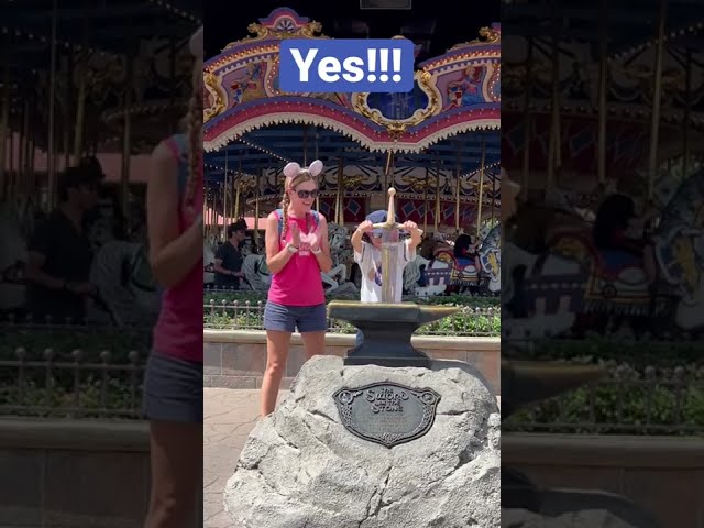 Liam Pulled the Sword from the Stone at Disney World!!!