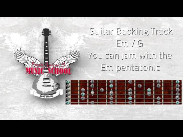 Guitar Backing / Jam Track - Slow Bar Music in Em / G