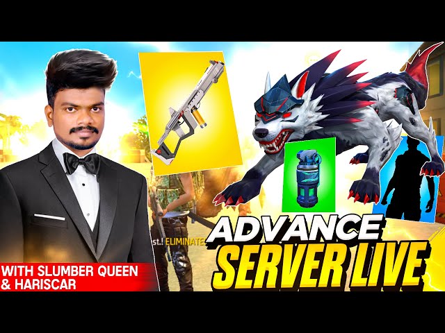 PVS  MEMBER LIVE !! NEW ADVANCE SERVER / FREE FIRE NEW UPDATE NEW PET  WITH SLUMBER QUEEN & HARISCAR
