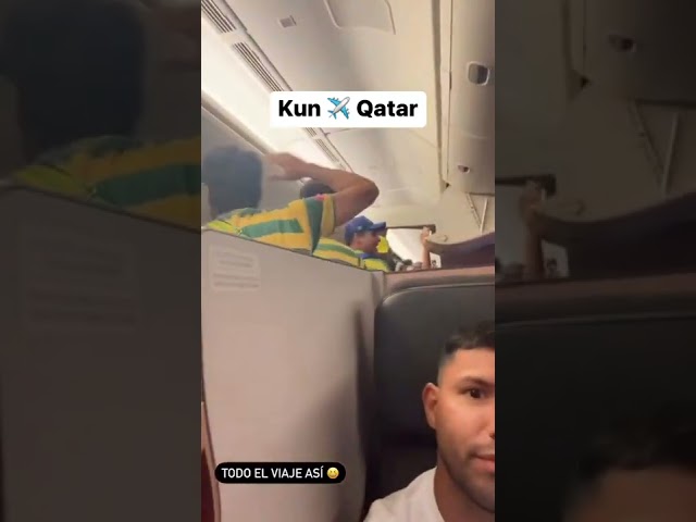 Sergio Agüero stuck on a flight full of Brazil fans heading to Qatar 😂🇧🇷 #shortsfifaworldcup