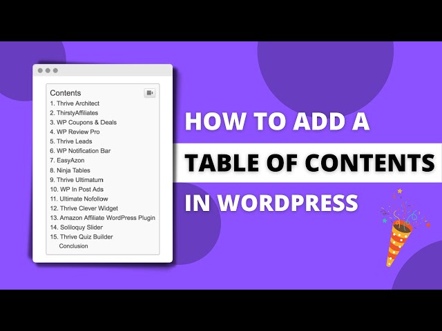 How to Add Table of Content in WordPress Post and Pages | Easy Table of Content Wordpress