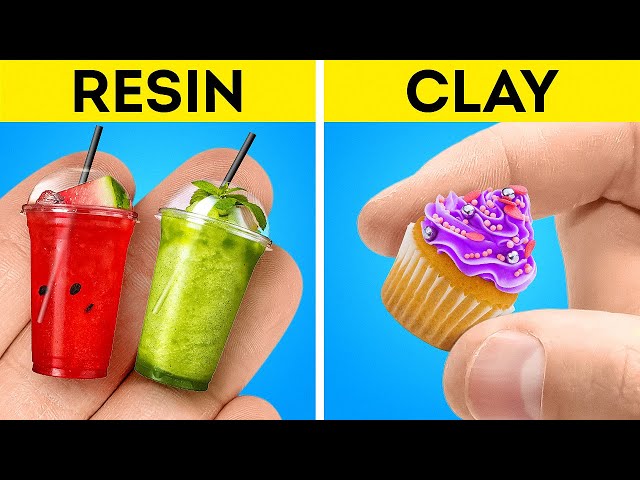 EPOXY RESIN vs POLYMER CLAY || Awesome DIY Jewelry and Cute Crafts