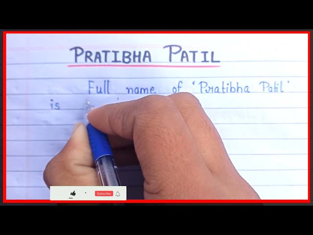 Essay on Pratibha Patil in English | Pratibha Patil par essay | Short note on Pratibha Patil