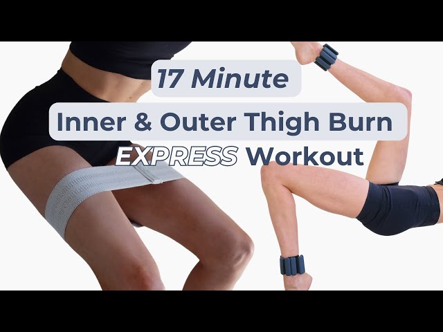 17 Minute Inner and Outer Thigh Burn w/ Ankle Weights | Pilates Workout | Sanne Vloet