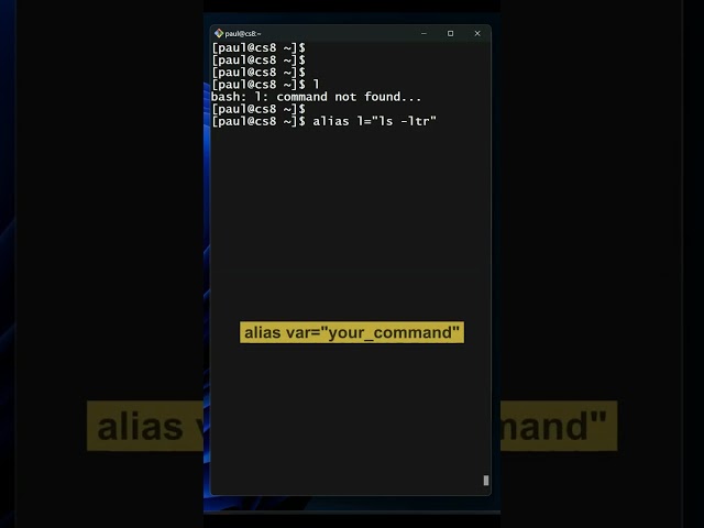 Linux Alias to Create Shortcut of Commands