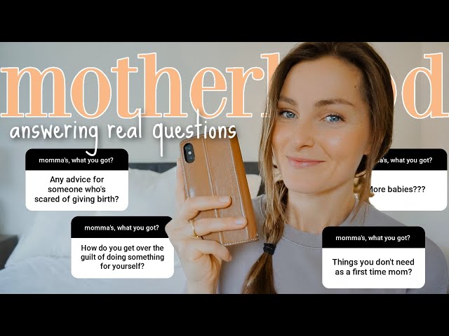 MOTHERHOOD Q&A | mom guilt, healthy home items, natural birth...scary? | MOM TALK