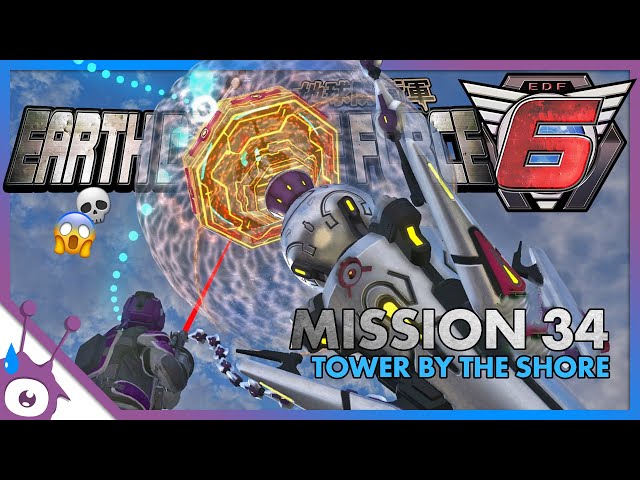 Earth Defense Force 6 - Mission 34 (English Version) - Tower by the Shore - PS5