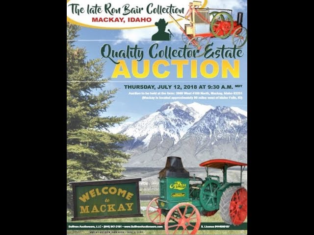 Preview of Ron Bair Collector Estate Auction July 12, 2018 in Mackay, ID
