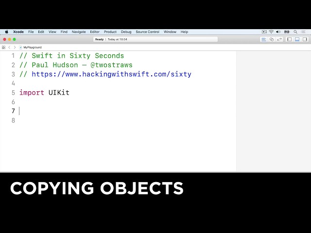 Copying objects – Swift in Sixty Seconds