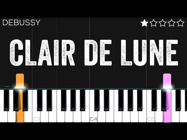 Debussy - Clair de Lune | EASY Piano Tutorial