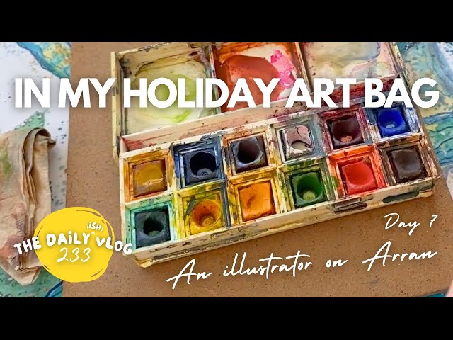 WHAT’S IN MY ART BAG? - an illustration holiday (day 7) - The Daily(ish) Vlog 233 in Scotland