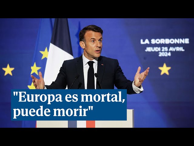Macron advierte: "Europa es mortal, puede morir"