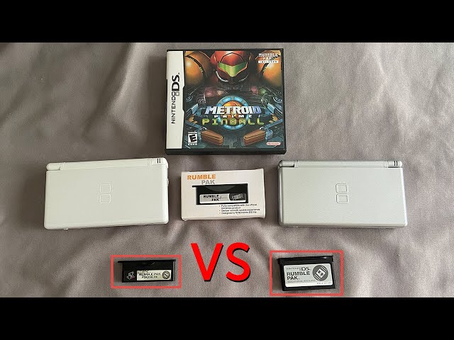 Comparing DS RUMBLE Paks - Nintendo Rumble Pak vs DS LITE (flush) Pak
