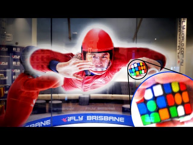 I Solved a Rubik's Cube While INDOOR SKYDIVING