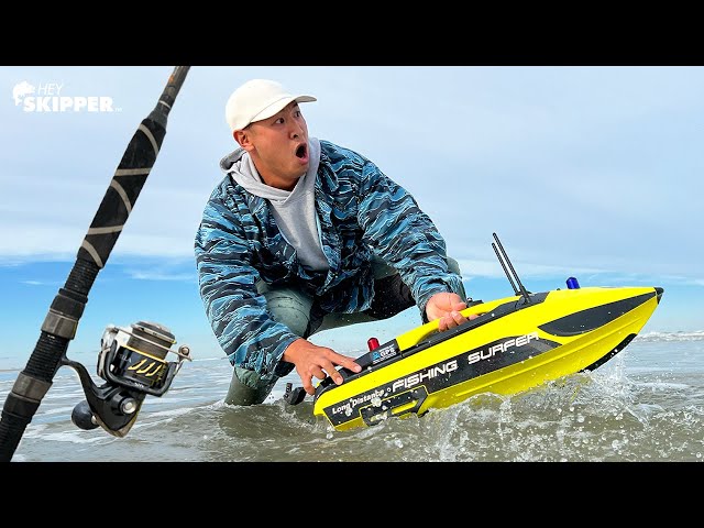 Is this CHEATING? Surf Fishing w/ Remote Control BOAT