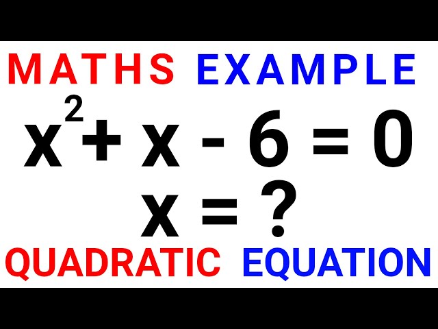 Quadratic Equation Solving | Math Example Teaching