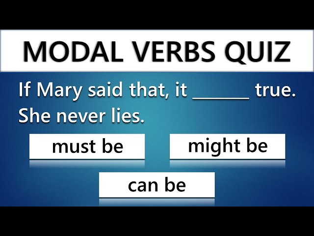 Modal Verbs Quiz | Grammar Quiz