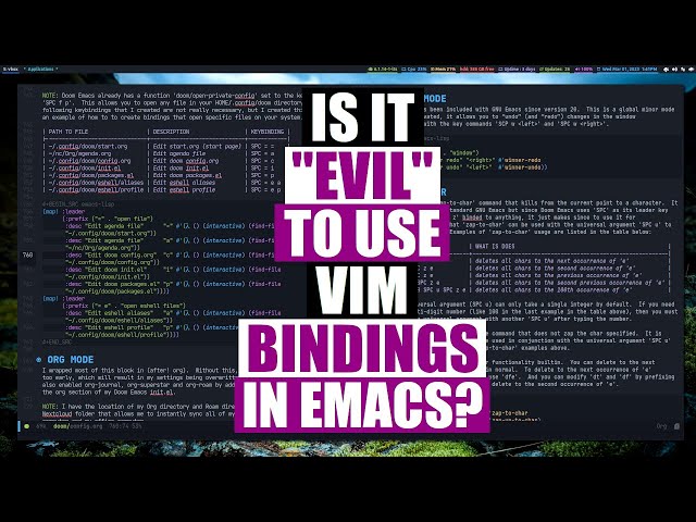 Is It "WRONG" To Learn Emacs With The Evil Bindings
