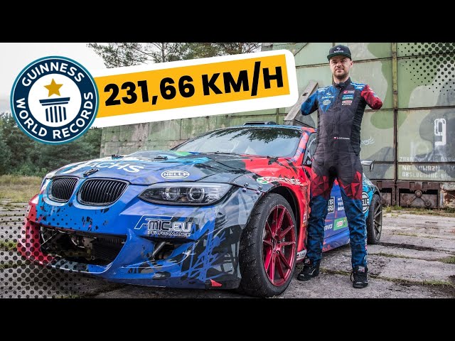 231.66 km/h! Guinness World Record for the fastest vehicle drift while steering with a foot
