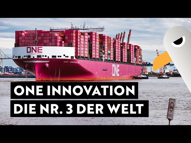 Pretty in Pink - Drittgrößtes Containerschiff der Welt "One Innovation" Erstanlauf Hamburg
