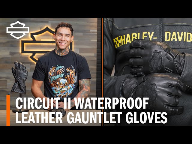 Harley-Davidson Circuit II Waterproof Leather Gauntlet Gloves Overview