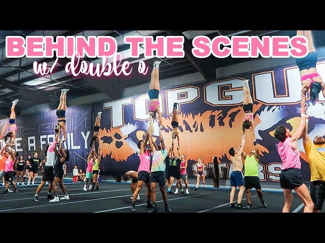 BEHIND THE SCENES OF DOUBLE O: cheer practice vlog