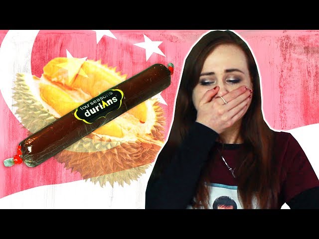 Irish People Try Singapore Snacks (Durian!)