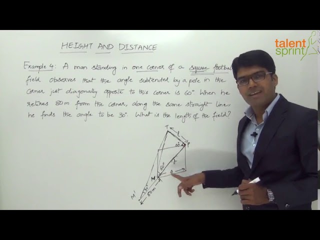Height and Distance | Example - 4 | Quantitative Aptitude | TalentSprint Aptitude Prep