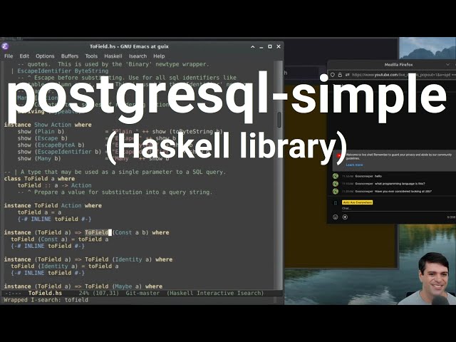 postgresql-simple, a Haskell library for Postgres: Let's read the code!