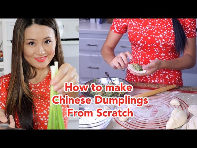 Chinese Dumplings from scratch-Pork and Chive dumplings 韭菜饺子