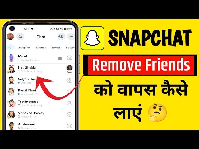 Snapchat par remove friend ko wapas kaise laye | Snapchat me remove friend ko wapas kaise Add kare