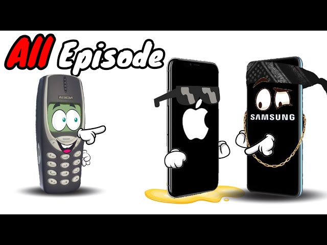 Funny Phone Cartoon. All Series Evolution.