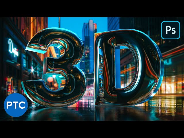 Chrome 3D Text in Photoshop [2020 Update!]