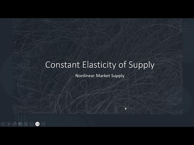 Constant Elasticity of Supply