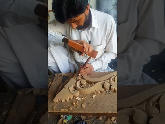 Satisfying Wood Carving|| Wood Work- #Short #Shortvideo