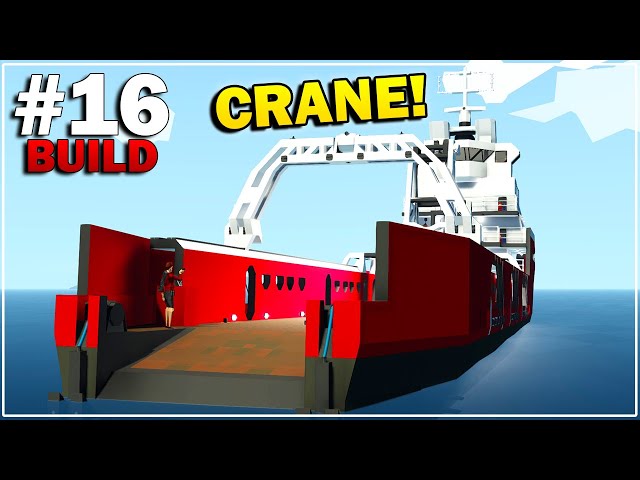 REAR U-CRANE BUILT! - Stormworks - Diving Bell Supply Ship Build - Part 16