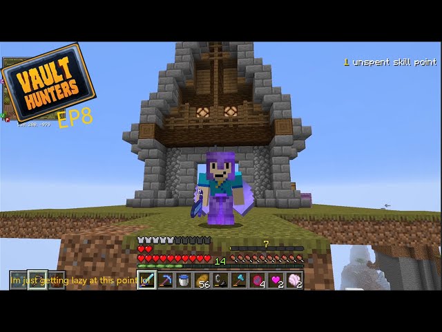 Building The Minecraft DUNGEONS House In Minecraft! (Vault Hunters Modded Minecraft ep8)