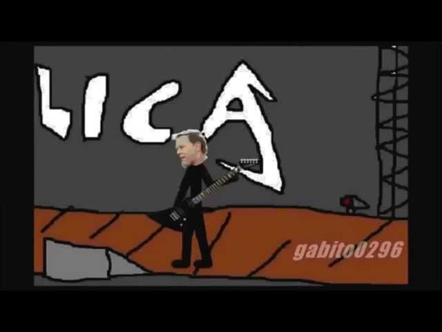 James Hetfield (Metallica) VS Justin Bieber animation