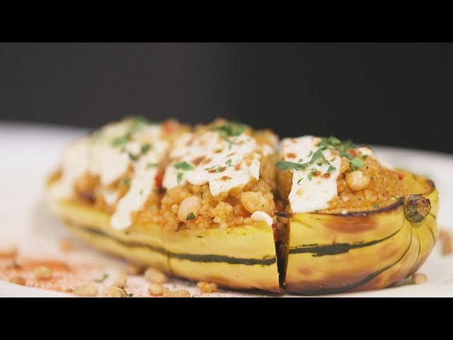 Roasted Squash Stuffed with Spicy Quinoa