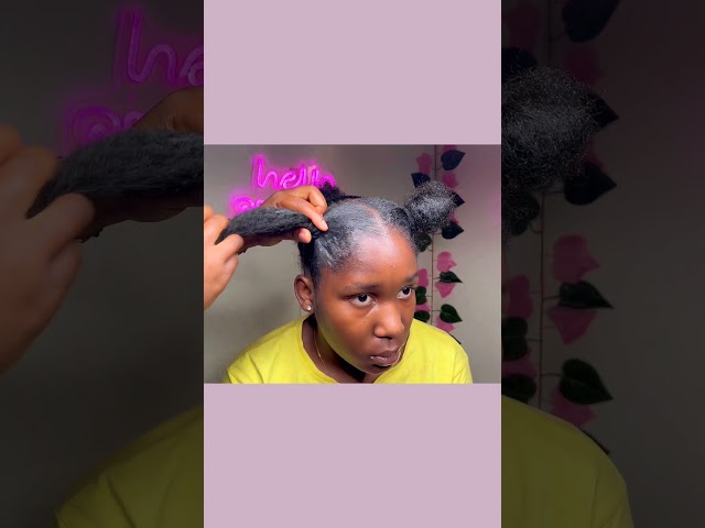 Sleek 4c natural hairstyle for black girlies 💞💦💫