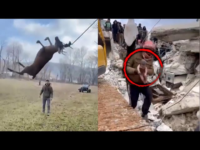 Most Amazing Caught-on-Camera Rescues of 2023