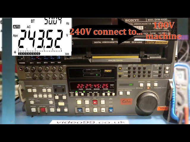 240V connected to a 100V Digital Betacam recorder which cost thousands. What happens?