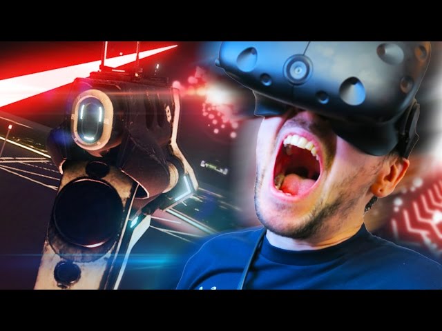 FIRING MY LASER BEAM | Space Pirate Trainer (HTC Vive Virtual Reality)