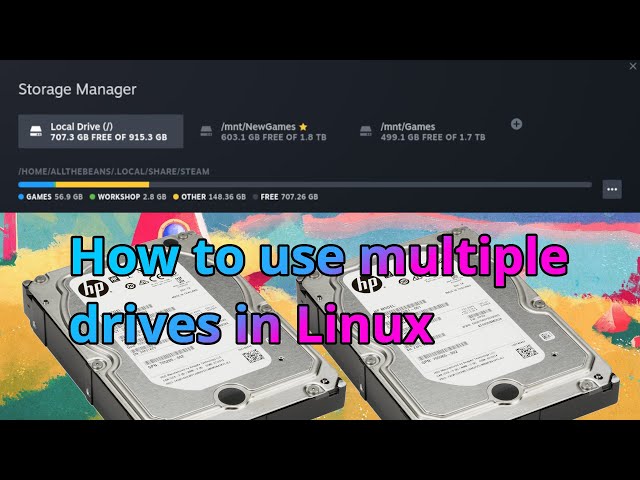 How to use Multiple Drives in Linux