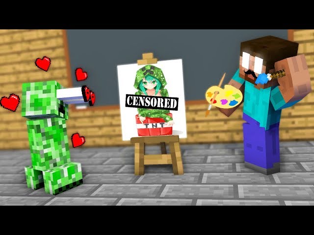 Monster School : Drawing PART 1 Challenge - Minecraft Animation