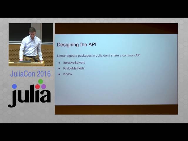 Designing an API for Iterative Methods | Juan Antonio López Mendoza | JuliaCon 2016