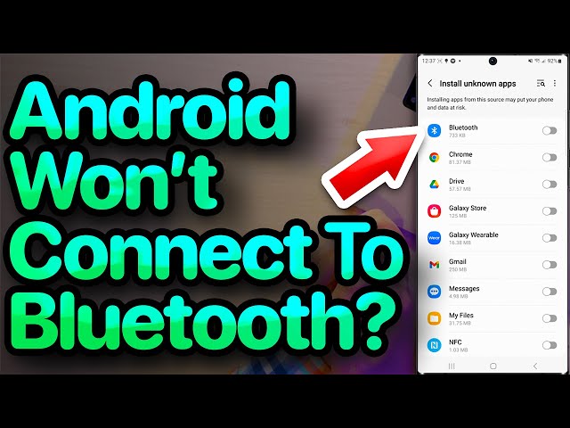 My Android Won't Connect To Bluetooth. Here's The Fix!